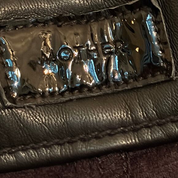 Mother The Undercover Faux Leather Wide Leg Wax On Wax Off Black 27 - Picture 11 of 12